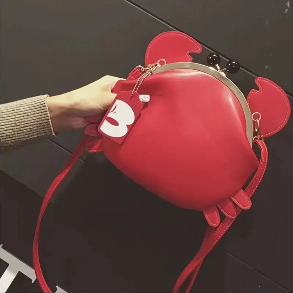 🆕 Cute Crab Crossbody Bag, PU Leather Handbag - Ariel 🧜‍♀️ - Sebastian 🦀